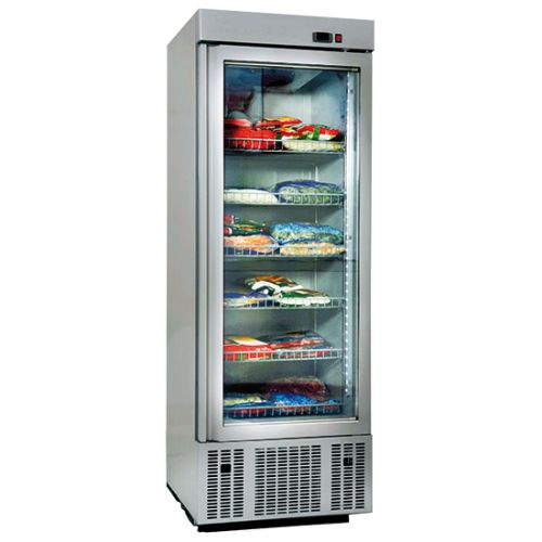 Tiefkühlschrank 650 Liter mit 1 Glastür und 6 Rosten, -2°/-18°C