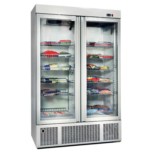 Tiefkühlschrank 1300 Liter mit 2 Glastüren und 12 Rosten, -2°/-18°C