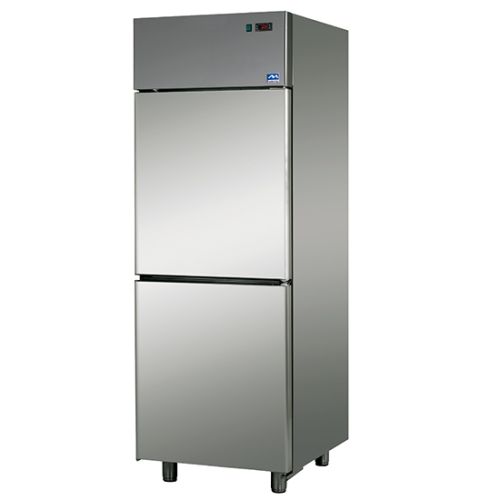 Kühlschrank 600 Liter aus Edelstahl mit 2 Türen, 0°/+10°C
