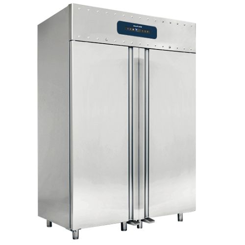 Kühlschrank 1400 Liter aus Edelstahl, GN 2/1, -2°/+8°C, 75 mm Isolierung