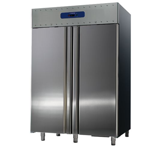 Tiefkühlschrank 1400 Liter aus Edelstahl, GN 2/1, -10°/-25°C, 85 mm Isolierung