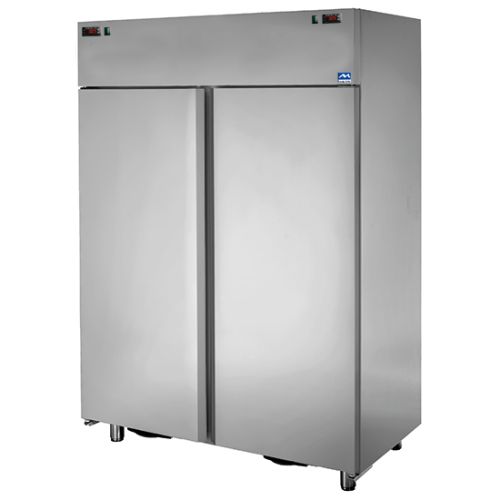 Kühlschrank 600+600 Liter aus Edelstahl mit 2 Temperaturbereichen, 0°/+10°C -18°/-22°C