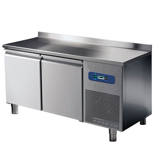Tiefkühltisch mit 2 Türen GN 1/1 und Aufkantung, -10°/-20°C