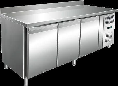 Backwaren-TiefkühlKühltisch aus Edelstahl 3 Türen KT3513625  2020x 800x 890 mm hoch -18 / -20C  230 v
